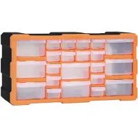 vidaXL Organizer met meerdere lades, 22 lades, 49x16x25,5 cm