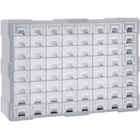 vidaXL Organiser met 64 lades 52x16x37,5 cm