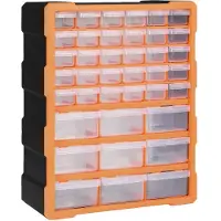 vidaXL Organizer met veel lades, 39 lades, 38x16x47 cm