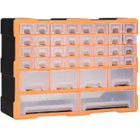 vidaXL Organiser met 38 lades 52x16x37,5 cm
