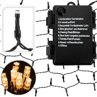 Deuba LED Kerstverlichting Blauw 10,5m 160 LEDs incl Timer