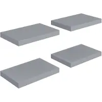vidaXL Wandschappen zwevend 4 st 40x23,5x3,8 cm MDF grijs