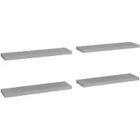 vidaXL Wandschappen zwevend 4 st 90x23,5x3,8 cm MDF grijs