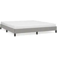 vidaXL Bedframe zonder matras stof lichtgrijs 160x200 cm