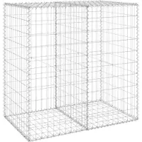 vidaXL Schanskorfmuur met deksels 100x60x100 cm gegalvaniseerd staal