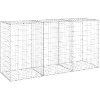 vidaXL Schanskorfmuur met deksels 200x60x100 cm gegalvaniseerd staal