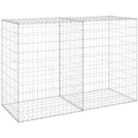 vidaXL Schanskorfmuur met deksels 150x60x100 cm gegalvaniseerd staal