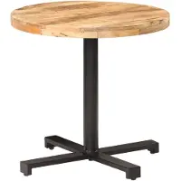 vidaXL Bistrotafel rond Ø80x75 cm ruw mangohout