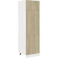 vidaXL Koelkastkast 60x57x207 cm bewerkt hout sonoma eikenkleurig