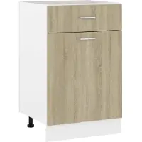 vidaXL Onderkast met lade Lyon 50x46x81,5 cm sonoma eikenkleur