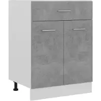 vidaXL Onderkast met lade 60x46x81,5 cm bewerkt hout betongrijs