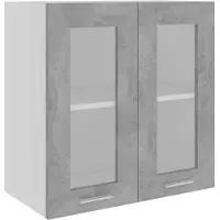 vidaXL Bovenkast Lyon 60x31x60 cm bewerkt hout betongrijs