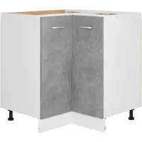 vidaXL Hoekonderkast Lyon 75,5x75,5x81,5 cm bewerkt hout betongrijs