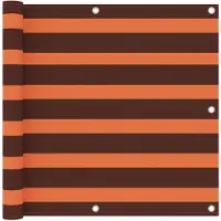 vidaXL Balkonscherm 90x500 cm oxford stof oranje en bruin
