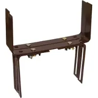 Geli Set van 2 verstelbare metalen balkon/muurbeugels 12 t/m 23,5 cm in de kleur bruin - Plantenbakbeugels