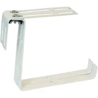 Geli Set van 2 verstelbare metalen balkonbeugels voor een railing t/m 14 cm in de kleur wit - Plantenbakbeugels