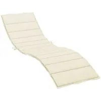 vidaXL Ligbedkussen 200x60x3 cm oxford stof crèmekleurig