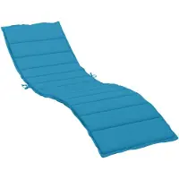 vidaXL Ligbedkussen 200x60x3 cm oxford stof blauw