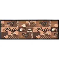 vidaXL Keukenmat wasbaar Coffee 60x180 cm bruin