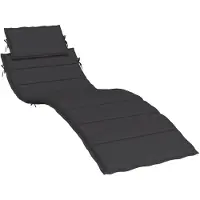 vidaXL Ligbedkussen 186x58x4 cm oxford stof zwart