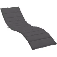 vidaXL Ligbedkussen 200x70x3 cm oxford stof antracietkleurig