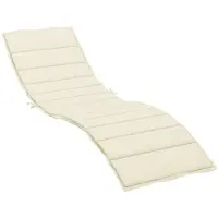 vidaXL Ligbedkussen 200x70x3 cm oxford stof crèmekleurig