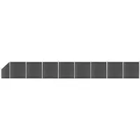 vidaXL Schuttingpanelenset 1484x(105-186) cm HKC zwart
