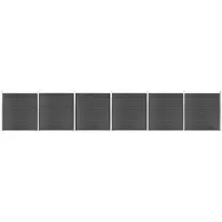 vidaXL Schuttingpanelenset 1045x186 cm HKC zwart