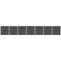 vidaXL Schuttingpanelenset 1218x186 cm HKC zwart