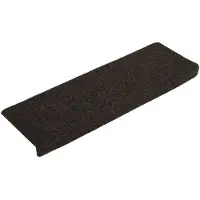 vidaXL Trapmatten Zelfklevend 15 stuks 65x21x4 cm Donkerbruin Rechthoekige Rand