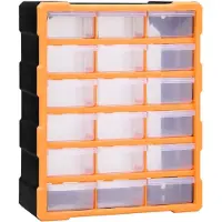 vidaXL Organiser met 18 medium lades 38x16x47 cm
