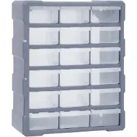 vidaXL Organiser met 18 medium lades 38x16x47 cm