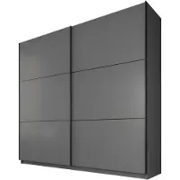 Meubella Kledingkast - Grijs - 217 x 63 x 210 cm - Garderobekasten