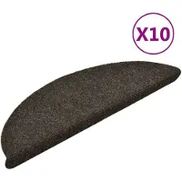 vidaXL Trapmatten Zelfklevend 10 st 56x17x3 cm Antraciet Halfrond