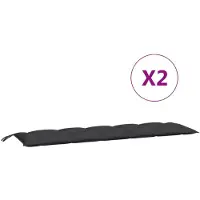 vidaXL Tuinbankkussen 180x(50+50)x7 cm oxford stof zwart