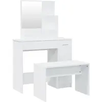 vidaXL Kaptafelset 86,5x35x136 cm wit