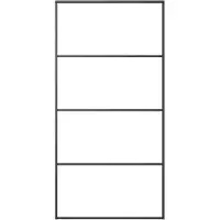 vidaXL Schuifdeur 102,5x205 cm aluminium en ESG-glas zwart