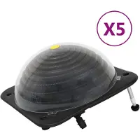 vidaXL Solarverwarmingen voor zwembad 5 st 75x75x36 cm HDPE aluminium