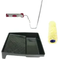 Veba Verfroller anti spat lakroller profi schilderset met softgrip beugel en verfbak 25 cm - Verfrollers