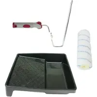 Veba Verfroller anti spat lakroller profi schilderset met softgrip beugel en verfbak 18 cm - Verfrollers