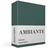 Ambiante Katoen - Hoeslaken - 80x200 - Donker Groen