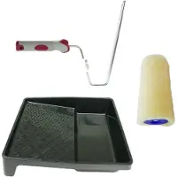 Veba Verfroller anti spat lakroller profi schilderset met softgrip beugel en verfbak 18 cm - Verfrollers