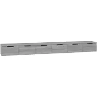 vidaXL Wandkasten 2 st 102x30x20 cm bewerkt hout grijs sonoma
