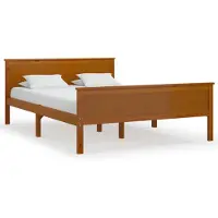 vidaXL Bedframe massief grenenhout honingbruin 160x200 cm