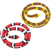Wild republic Setje van 2x rubberen nep/namaak slangen van 117 cm - Speelfiguren