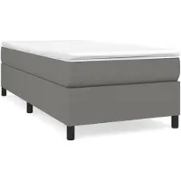 vidaXL Boxspring bed 90x200 cm stof donkergrijs