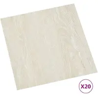 vidaXL Vloerplanken 20 st zelfklevend 1,86 m² PVC crèmekleurig
