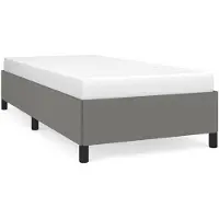 vidaXL Bedframe zonder matras 100x200 cm stof donkergrijs