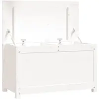 vidaXL Opbergbox wit 80x40x45,5 cm massief grenenhout