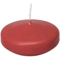 Enlightening Candles 8x Grote drijvende kaarsen rood 8 cm 8 branduren - Drijfkaarsen